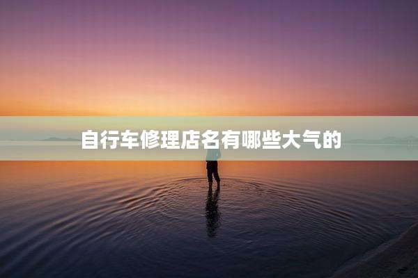 自行车修理店名有哪些大气的