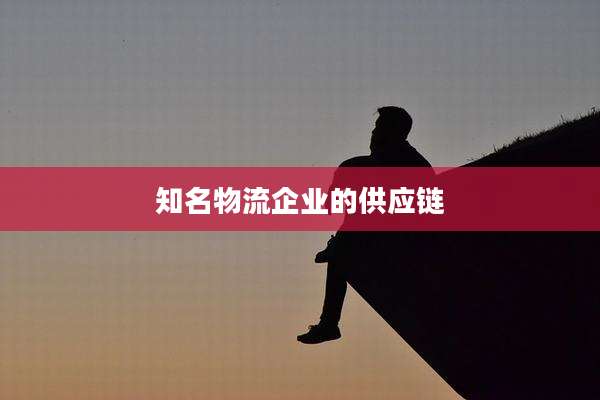 知名物流企业的供应链