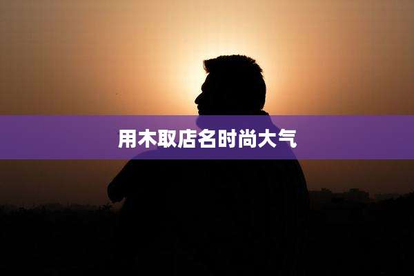 用木取店名时尚大气
