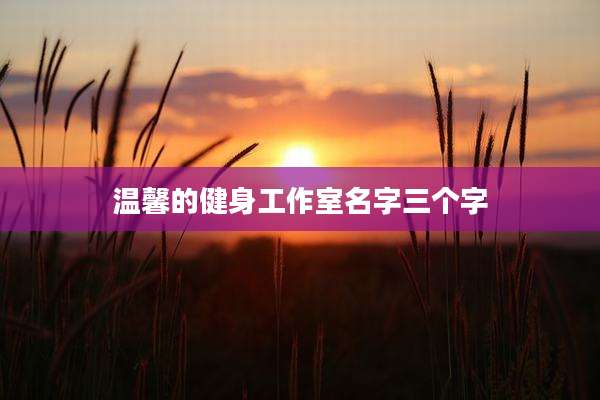 温馨的健身工作室名字三个字