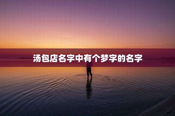 汤包店名字中有个梦字的名字