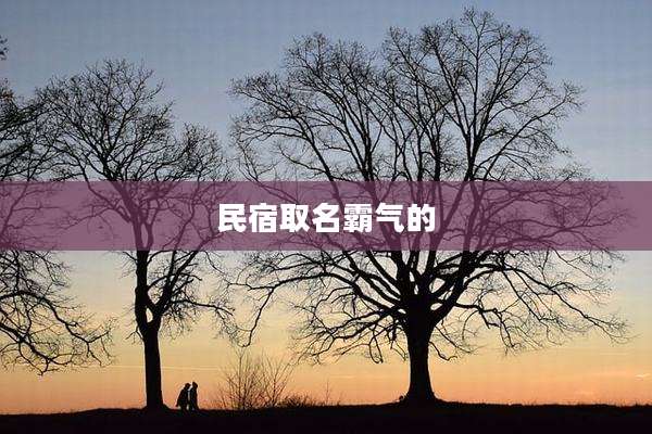 民宿取名霸气的
