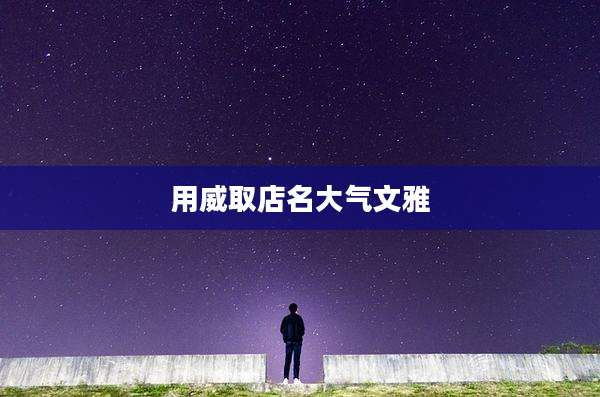 用威取店名大气文雅