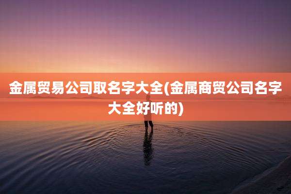 金属贸易公司取名字大全(金属商贸公司名字大全好听的)