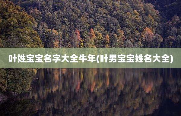 叶姓宝宝名字大全牛年(叶男宝宝姓名大全)