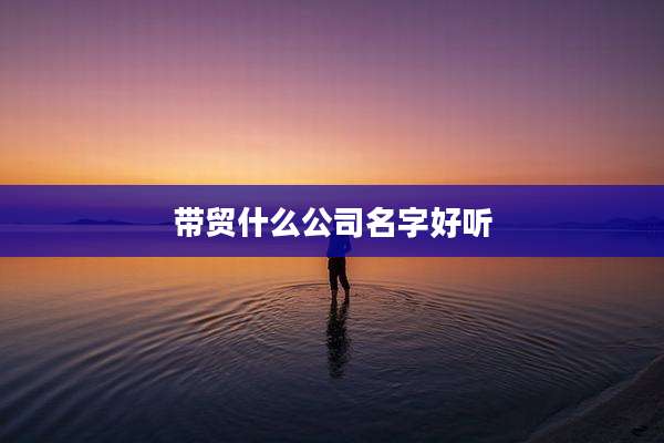 带贸什么公司名字好听