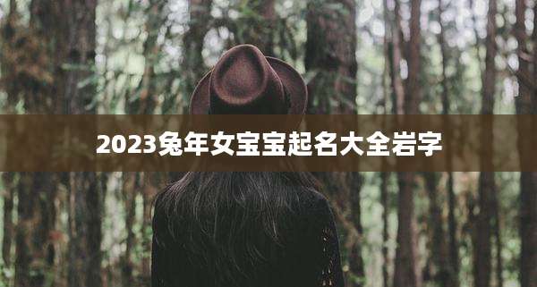 2023兔年女宝宝起名大全岩字