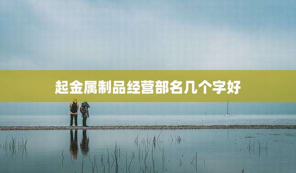 起金属制品经营部名几个字好