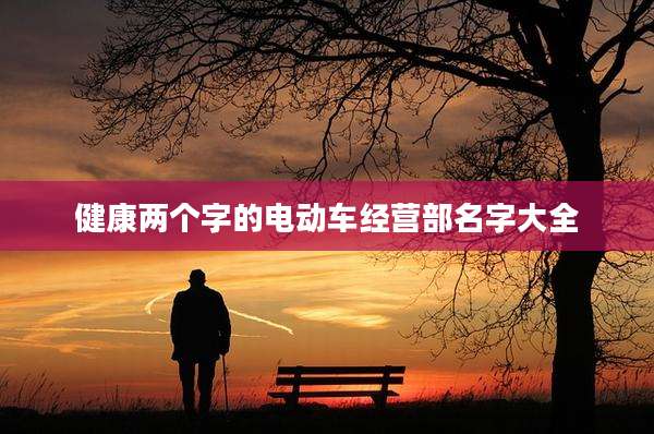 健康两个字的电动车经营部名字大全