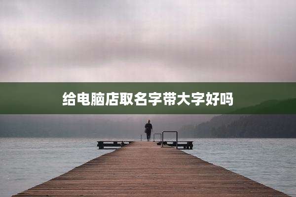 给电脑店取名字带大字好吗