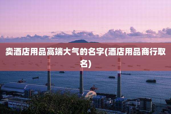卖酒店用品高端大气的名字(酒店用品商行取名)