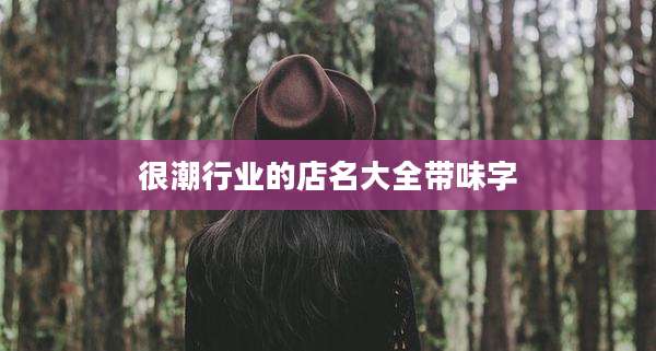 很潮行业的店名大全带味字