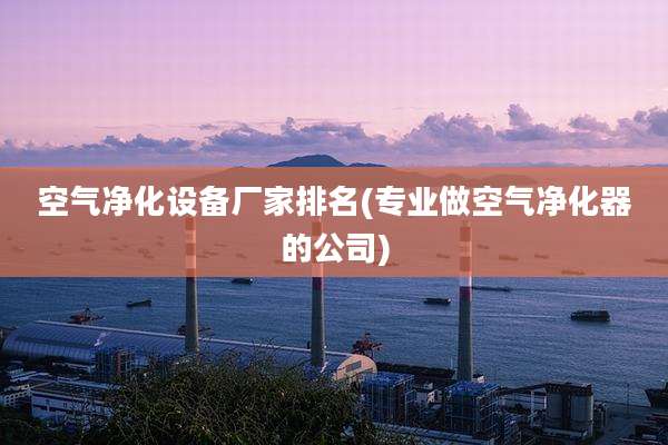 空气净化设备厂家排名(专业做空气净化器的公司)