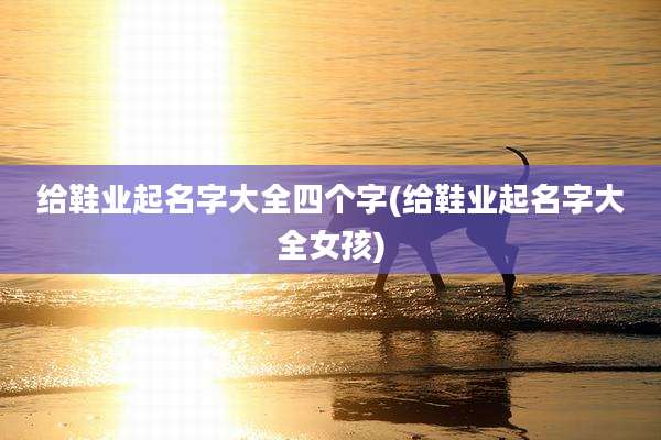 给鞋业起名字大全四个字(给鞋业起名字大全女孩)