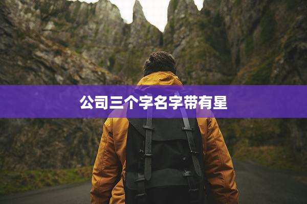 公司三个字名字带有星