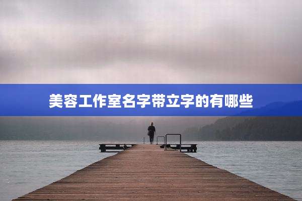 美容工作室名字带立字的有哪些