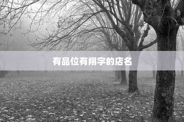 有品位有翔字的店名