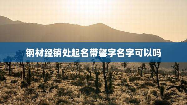 钢材经销处起名带馨字名字可以吗