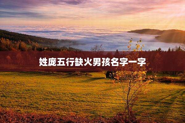 姓庞五行缺火男孩名字一字