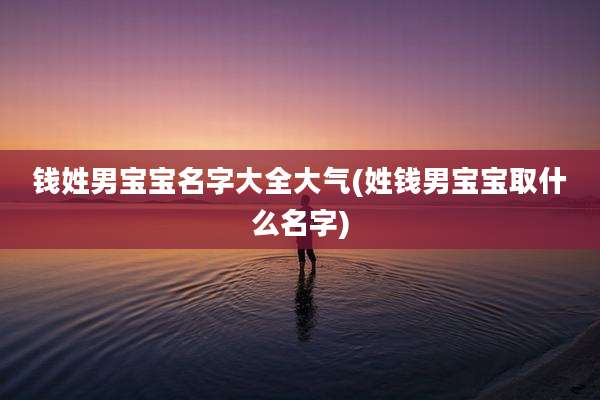 钱姓男宝宝名字大全大气(姓钱男宝宝取什么名字)