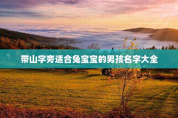 带山字旁适合兔宝宝的男孩名字大全