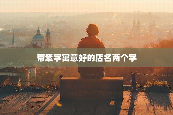 带紫字寓意好的店名两个字