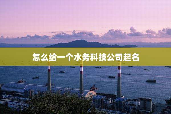 怎么给一个水务科技公司起名