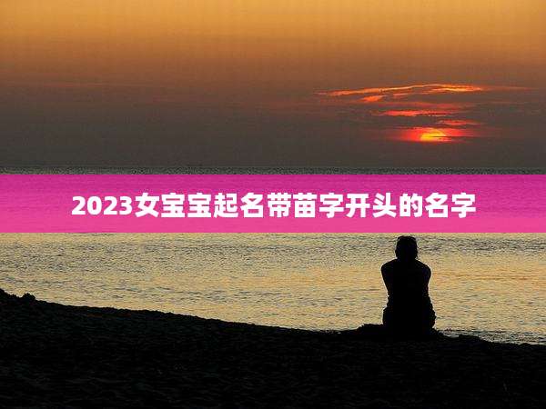 2023女宝宝起名带苗字开头的名字