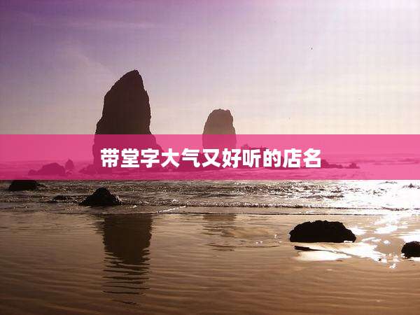 带堂字大气又好听的店名