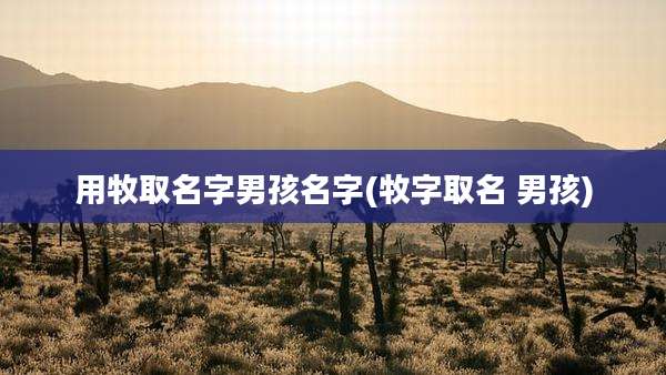 用牧取名字男孩名字(牧字取名 男孩)