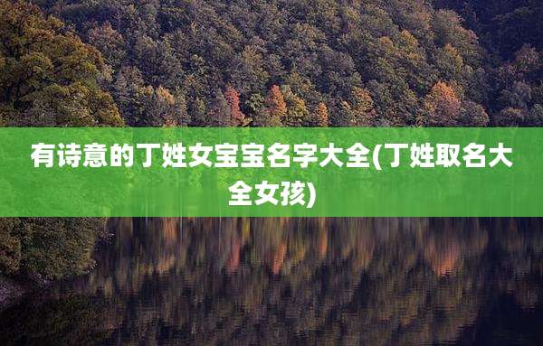 有诗意的丁姓女宝宝名字大全(丁姓取名大全女孩)