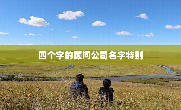 四个字的顾问公司名字特别