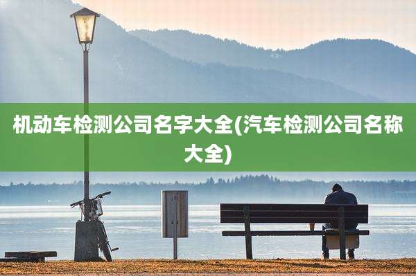 机动车检测公司名字大全(汽车检测公司名称大全)
