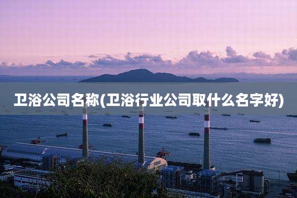 卫浴公司名称(卫浴行业公司取什么名字好)