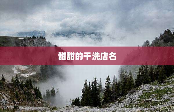 甜甜的干洗店名