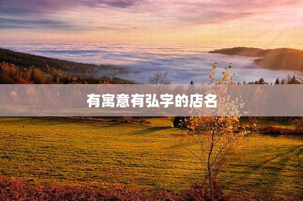 有寓意有弘字的店名