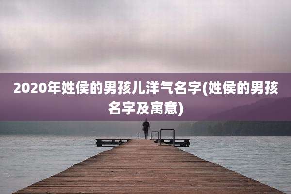 2020年姓侯的男孩儿洋气名字(姓侯的男孩名字及寓意)