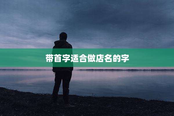带首字适合做店名的字