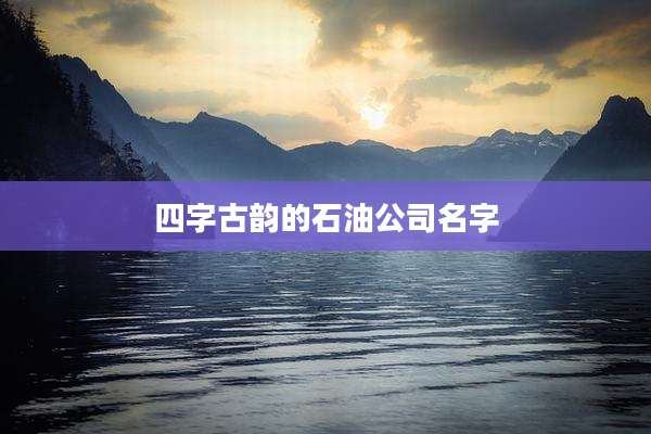 四字古韵的石油公司名字