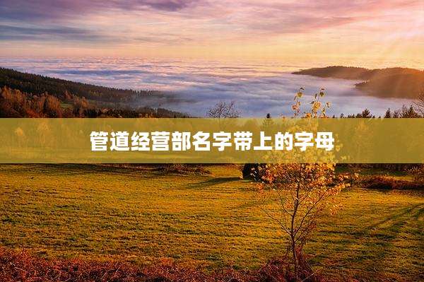 管道经营部名字带上的字母