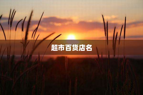 超市百货店名
