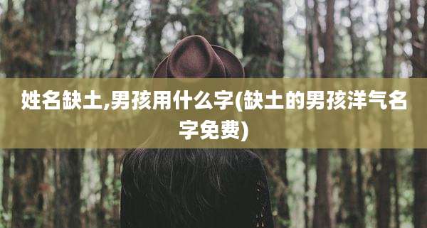 姓名缺土,男孩用什么字(缺土的男孩洋气名字免费)