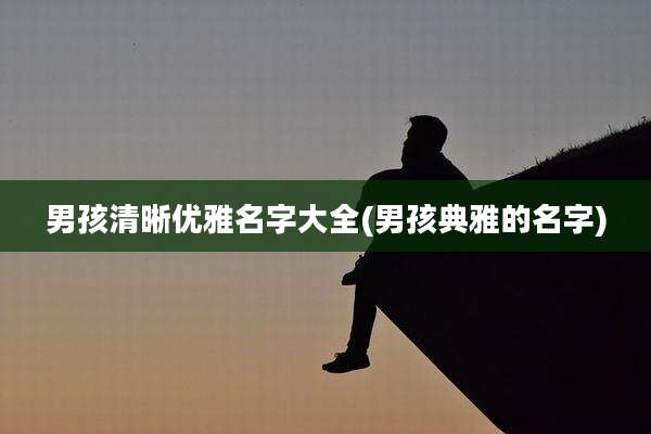 男孩清晰优雅名字大全(男孩典雅的名字)