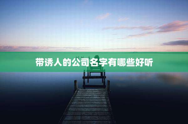 带诱人的公司名字有哪些好听