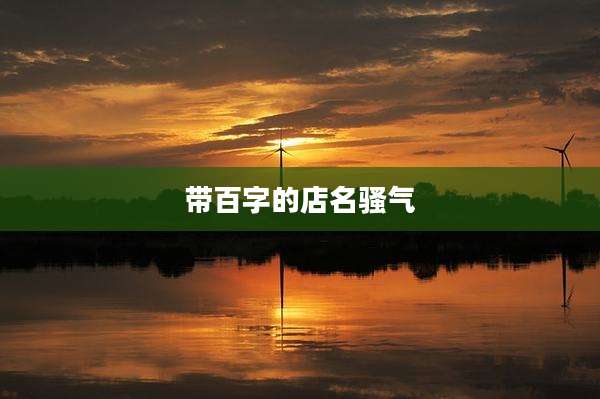 带百字的店名骚气