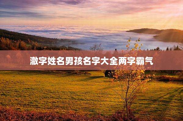 澈字姓名男孩名字大全两字霸气