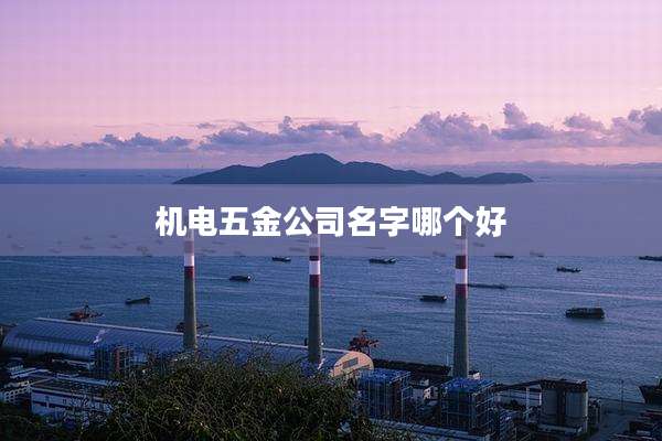 机电五金公司名字哪个好