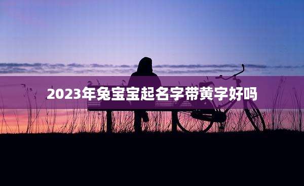 2023年兔宝宝起名字带黄字好吗