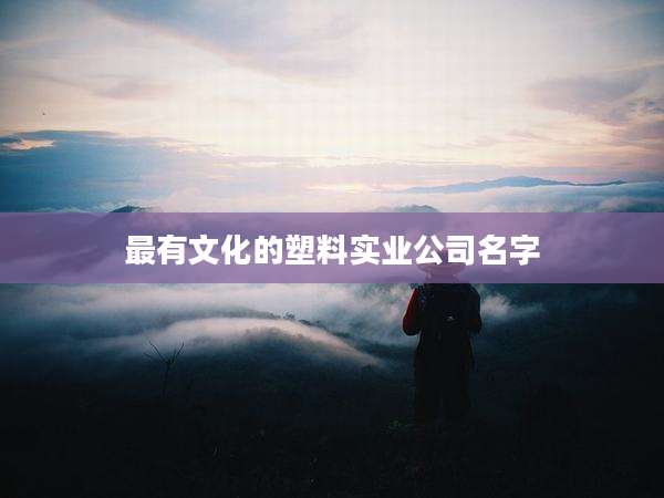最有文化的塑料实业公司名字