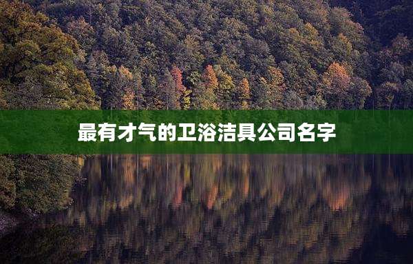 最有才气的卫浴洁具公司名字